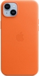 Apple leather case with MagSafe for iPhone 14 Plus orange