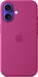 Apple silicone case with MagSafe для iPhone 16 fuchsia