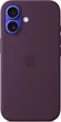 Apple silicone case with MagSafe для iPhone 16 plum