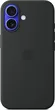 Apple silicone case with MagSafe для iPhone 16 black
