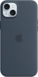 Apple silicone case with MagSafe for iPhone 15 Plus sturmblau