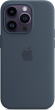 Apple silicone case with MagSafe for iPhone 14 Pro sturmblau