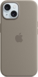 Apple silicone case with MagSafe for iPhone 15 tonbraun