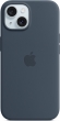Apple silicone case with MagSafe for iPhone 15 sturmblau
