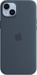 Apple silicone case with MagSafe for iPhone 14 Plus sturmblau