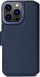 Decoded Leather Detachable wallet MagSafe for Apple iPhone 14 Pro Navy