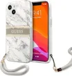 Guess Hard Cover Marble Stripe with strap для Apple iPhone 13 grey