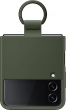 Samsung Silicone Cover with ring for Galaxy Z Flip 4 Khaki
