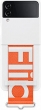 Samsung Silicone Cover with strap for Galaxy Z Flip 4 white