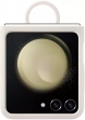 Samsung Silicone case with ring for Galaxy Z Flip 5 Cream