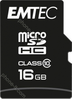 Emtec Classic R20/W12 microSDHC 16GB Kit, Class 10