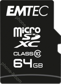 Emtec Classic R20/W12 microSDXC 64GB Kit, Class 10