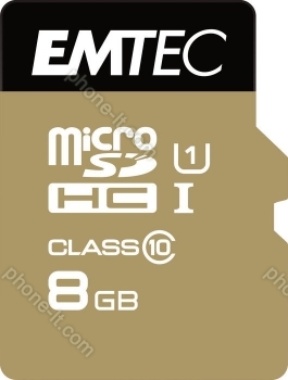 Emtec Gold+ R85/W16 microSDHC 8GB Kit, UHS-I U1, Class 10