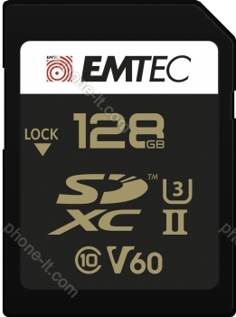 Emtec SpeedIN PRO+ R300/W110 SDXC 128GB, UHS-II U3, Class 10