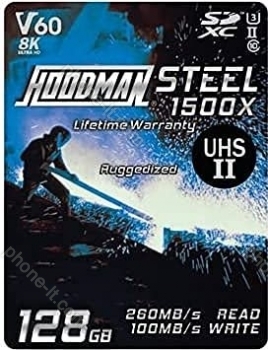 Hoodman Steel Blue R260/W100 SDXC 128GB, UHS-II U3, Class 10