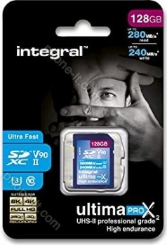 Integral ultima PRO X2 R280/W240 SDXC 128GB, UHS-II U3, Class 10