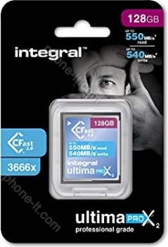 Integral ultima PRO X2 R550/W540 CFast 2.0 CompactFlash Card 128GB