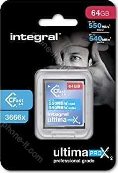 Integral ultima PRO X2 R550/W540 CFast 2.0 CompactFlash Card 64GB