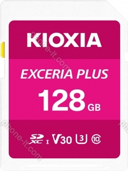 KIOXIA EXCERIA PLUS R100/W65 SDXC 128GB, UHS-I U3, Class 10