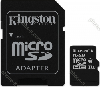 Kingston Canvas Select R80 microSDHC 16GB Kit, UHS-I U1, Class 10