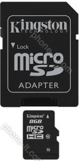 Kingston microSDHC 8GB Kit, Class 10