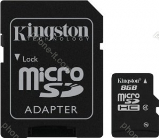 Kingston microSDHC 8GB Kit, Class 4