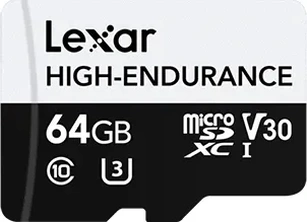 Lexar High-Endurance R100/W35 microSDXC 64GB, UHS-I U3, Class 10