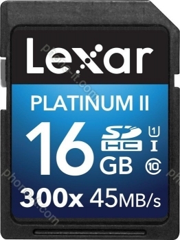 Lexar Platinum II 300x R45/W20 SDHC 16GB, UHS-I, Class 10