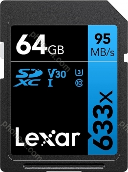 Lexar Professional 633x R95 SDXC 64GB, UHS-I U3, Class 10