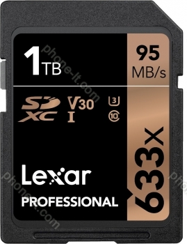 Lexar Professional 633x R95/W70 SDXC 1TB, UHS-I U3, Class 10