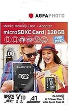 Lupus Imaging AgfaPhoto High Speed R100 microSDXC 128GB Kit, UHS-I U1, A1, Class 10
