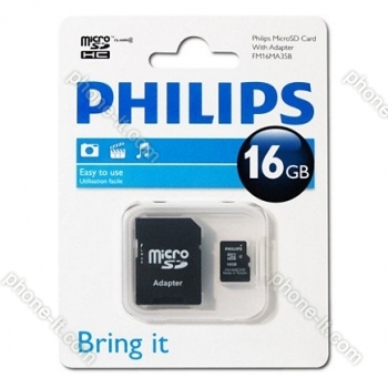 Philips microSDHC 16GB Kit, Class 4
