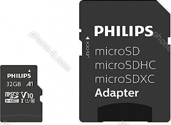Philips microSDHC 32GB Kit, Class 10