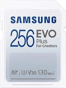 Samsung EVO Plus for Creators R130 SDXC 256GB, UHS-I U3, Class 10
