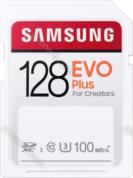 Samsung EVO Plus for Creators R100 SDXC 128GB, UHS-I U3, Class 10