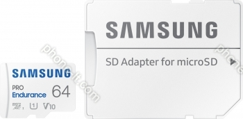 Samsung PRO Endurance R100/W30 microSDXC 64GB Kit, UHS-I U1, Class 10