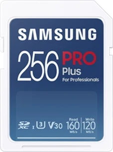 Samsung PRO Plus for Professionals R160/W120 SDXC 256GB, UHS-I U3, Class 10
