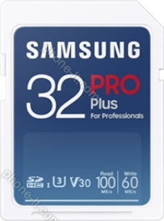Samsung PRO Plus for Professionals R100/W60 SDHC 32GB, UHS-I U3, Class 10