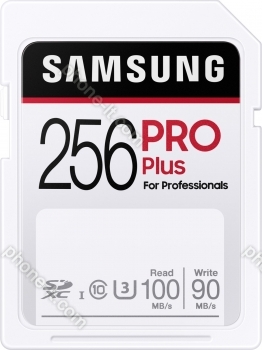 Samsung PRO Plus for Professionals R100/W90 SDXC 256GB, UHS-I U3, Class 10