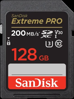 SanDisk Extreme PRO R200/W90 SDXC 128GB, UHS-I U3, Class 10