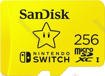 SanDisk Nintendo Switch R100/W90 microSDXC 256GB, UHS-I U3, Class 10