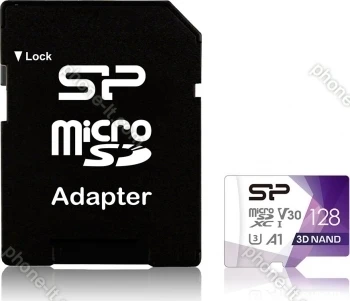 Silicon Power Superior Pro R100/W80 microSDXC 128GB Kit, UHS-I U3, A1, Class 10