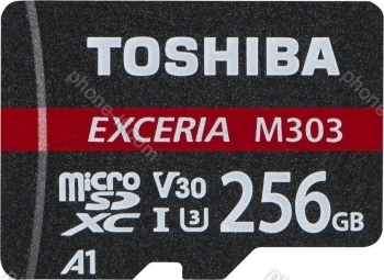 Toshiba Exceria M303 R98/W65 microSDXC 256GB Kit, UHS-I U3, A1, Class 10