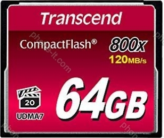 Transcend 800x R120/W60 CompactFlash Card 64GB