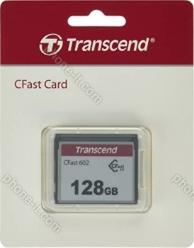 Transcend CFX602 R500/W350 CFast 2.0 CompactFlash Card 128GB
