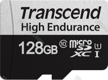 Transcend High Endurance 350V R95/W45 microSDXC 128GB Kit, UHS-I U1, Class 10