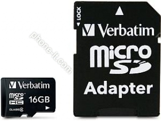 Verbatim microSDHC 16GB Kit, Class 4