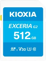 KIOXIA EXCERIA G2 R100/W50 SDXC 512GB, UHS-I U3, Class 10