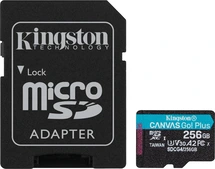 Kingston Canvas Go! Plus Gen4 R200/W160 microSDXC 256GB Kit, UHS-I U3, A2, Class 10