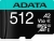 ADATA Premier Pro R100/W80 microSDXC 512GB Kit, UHS-I U3, A2, Class 10